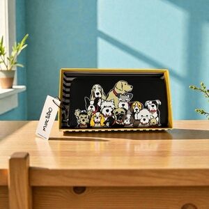 Marc Tetro Dog-Themed Black Wallet - NWT